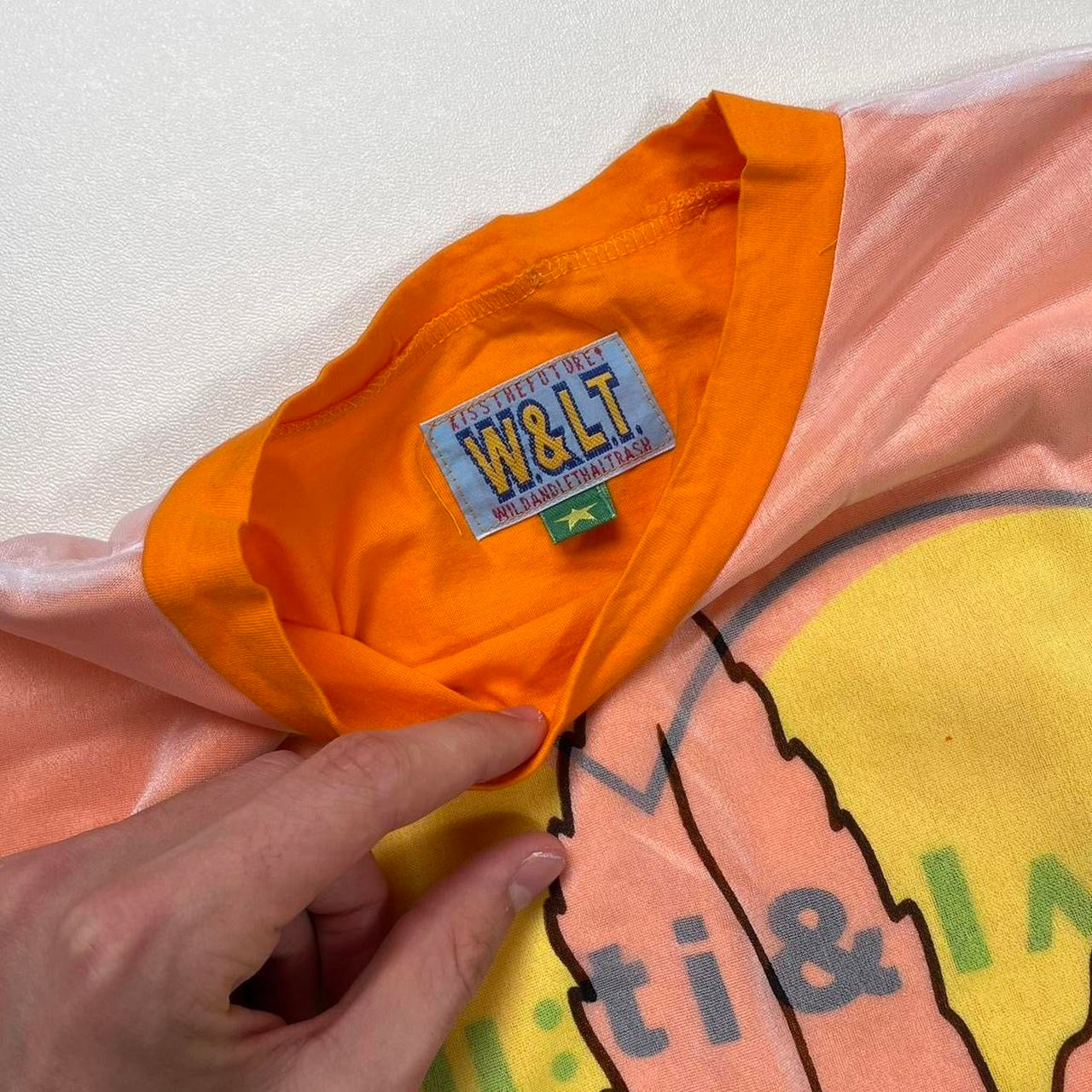 2000s W&LT double layer sheer t-shirt