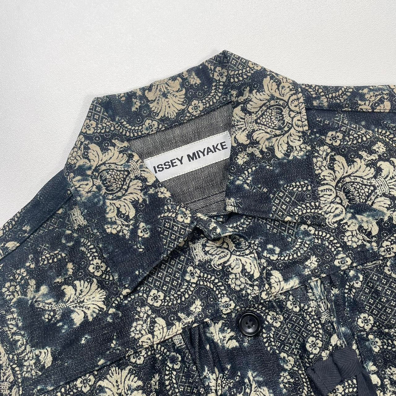 f/w2003 Issey Miyake floral tapestry denim jacket
