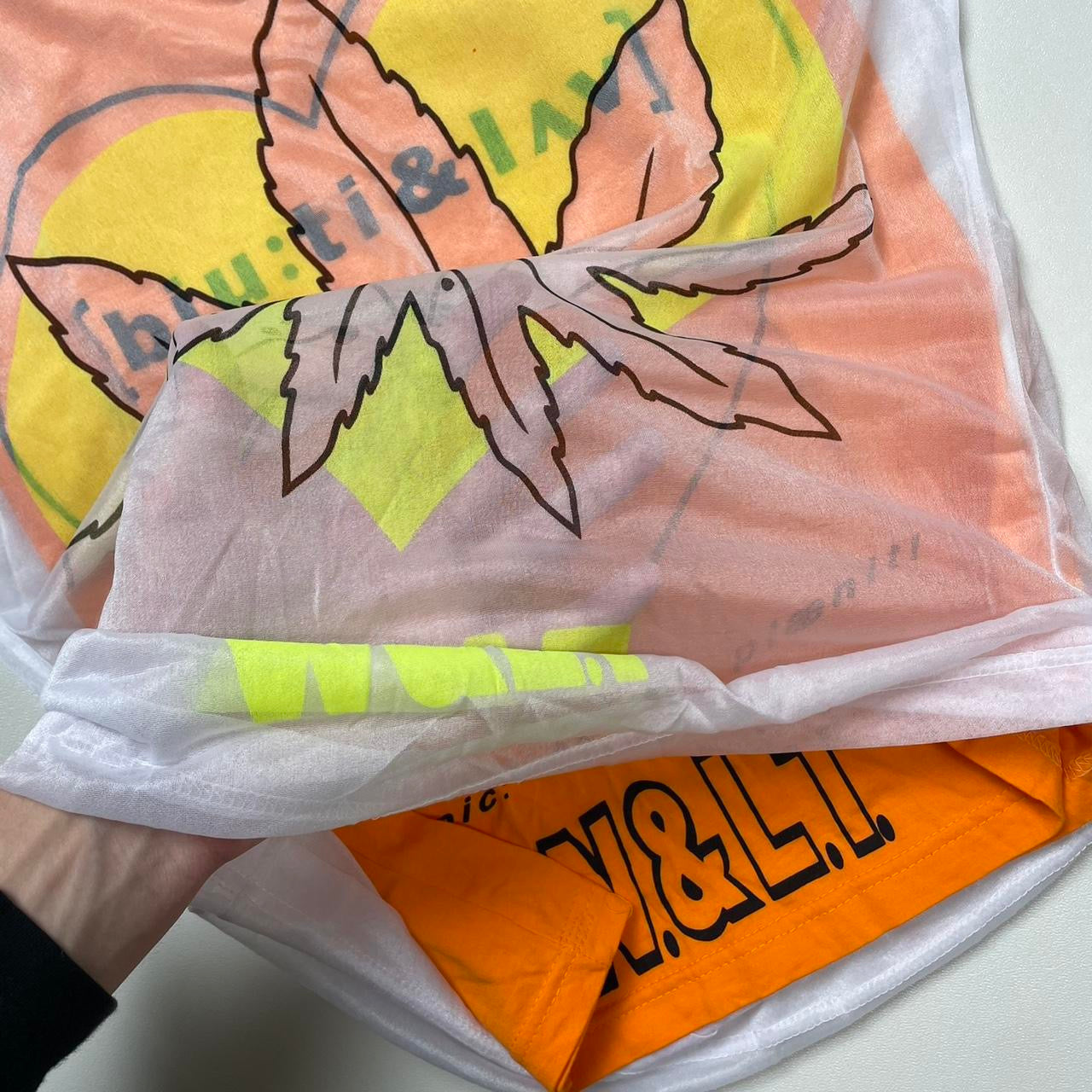 2000s W&LT double layer sheer t-shirt