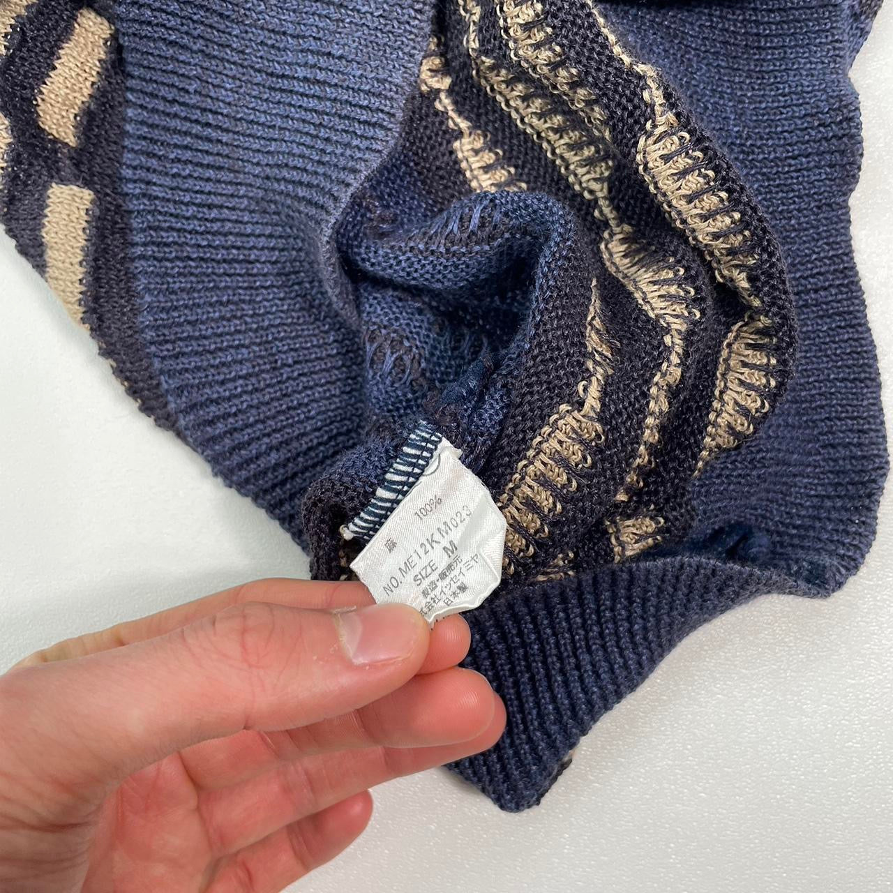 90s Issey Miyake 3d knit polo shirt