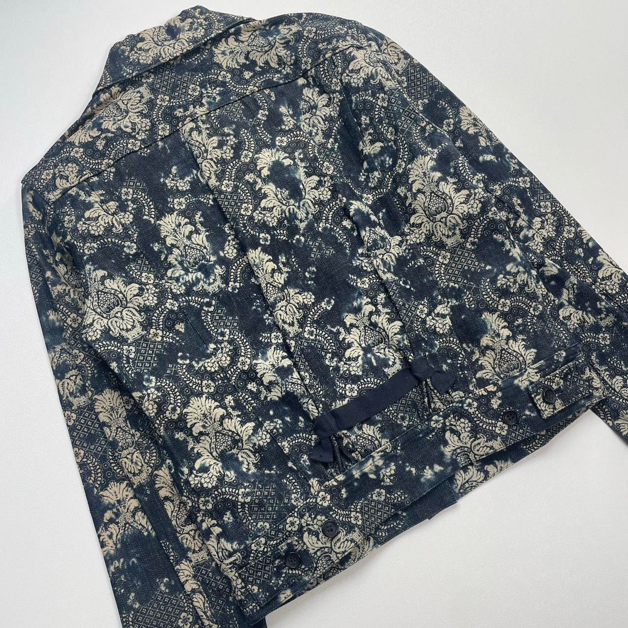 f/w2003 Issey Miyake floral tapestry denim jacket
