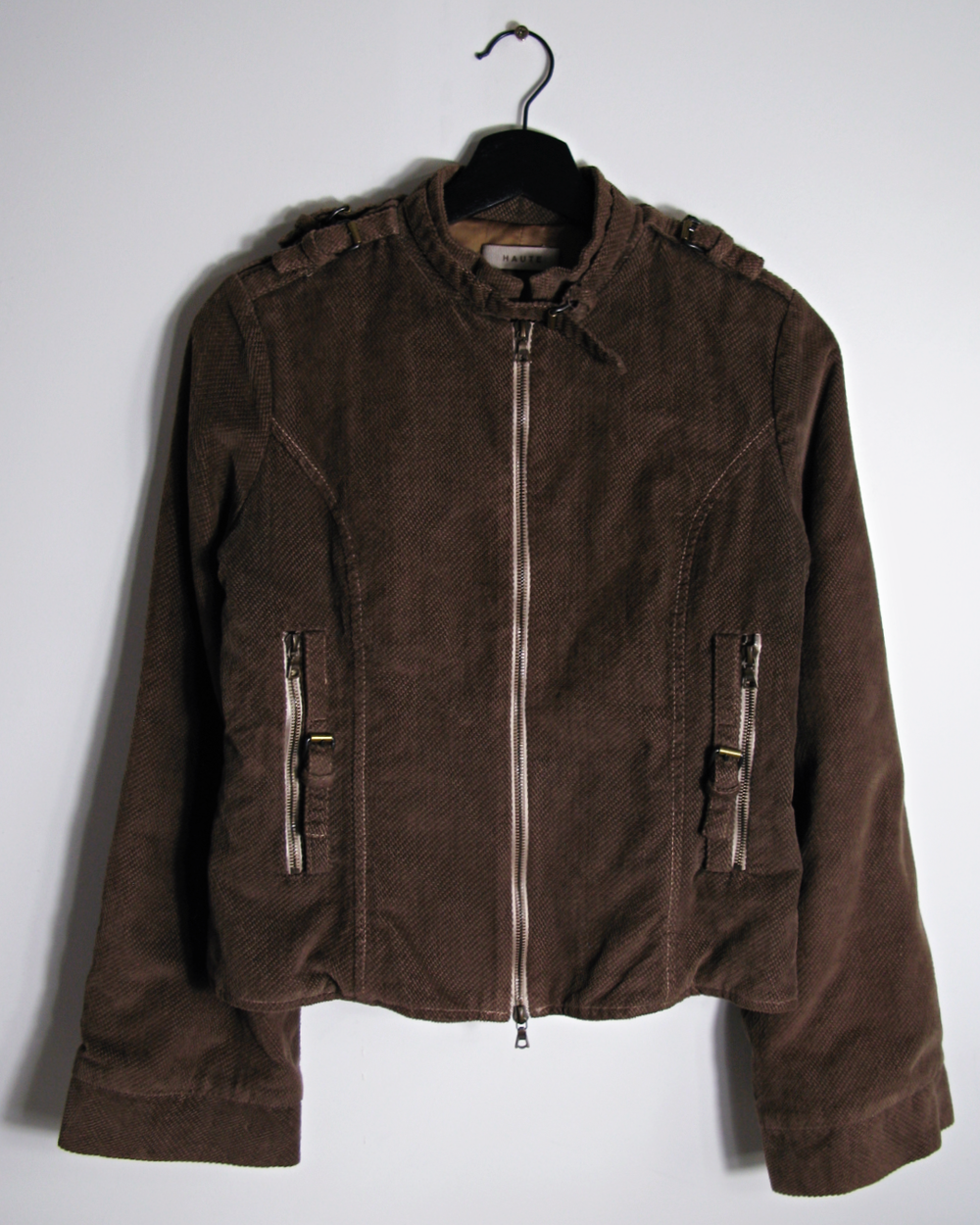 leather buckle jacket