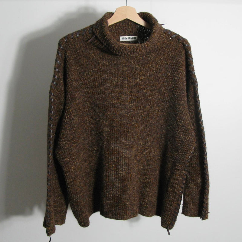 f/w1993 Issey Miyake leather bound sweater