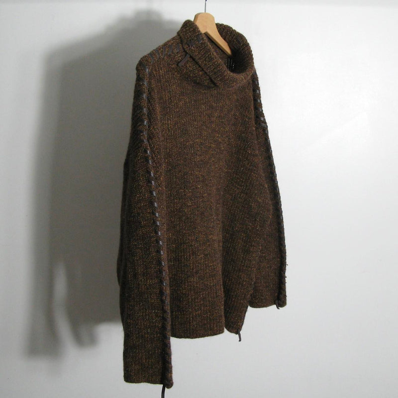 f/w1993 Issey Miyake leather bound sweater