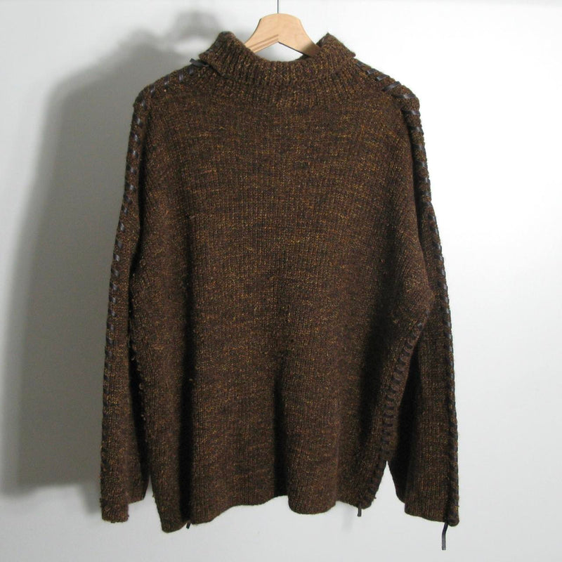f/w1993 Issey Miyake leather bound sweater