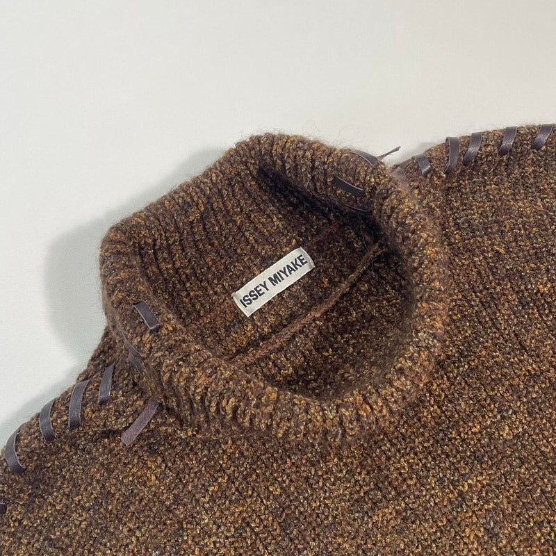 f/w1993 Issey Miyake leather bound sweater