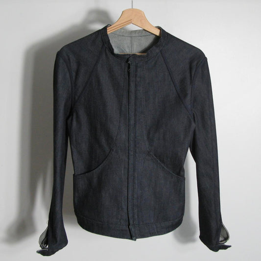 THREEasFOUR reversible denim articulated jacket