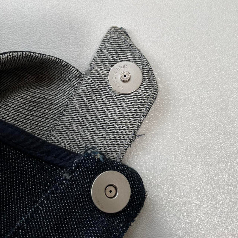 THREEasFOUR reversible denim articulated jacket