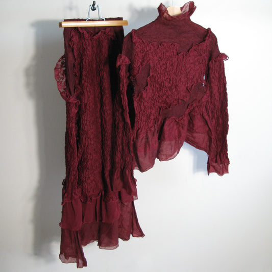 f/w1998 Yoshiki Hishinuma top + maxi skirt set