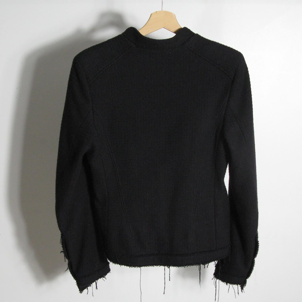 f/w2002 Veronique Branquinho fraying asymmetric jacket