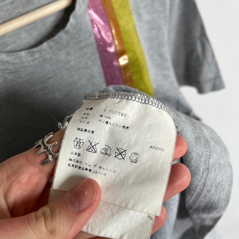 ad2000 Comme des garçons Homme Homme vinyl stripe t-shirt