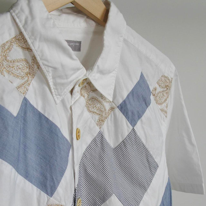 2003 Comme Des Garçons Homme patchwork pattern shirt