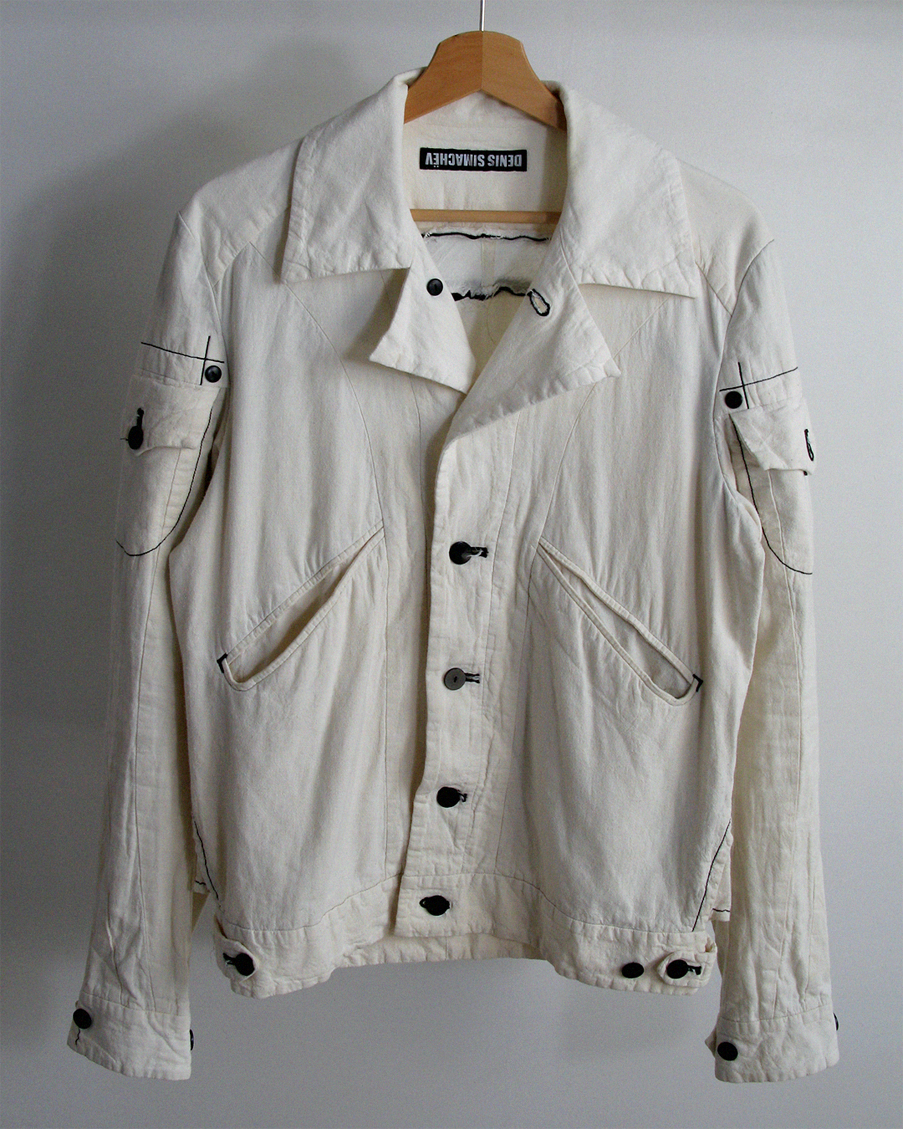 2000s Denis Simachev back-zip cotton jacket