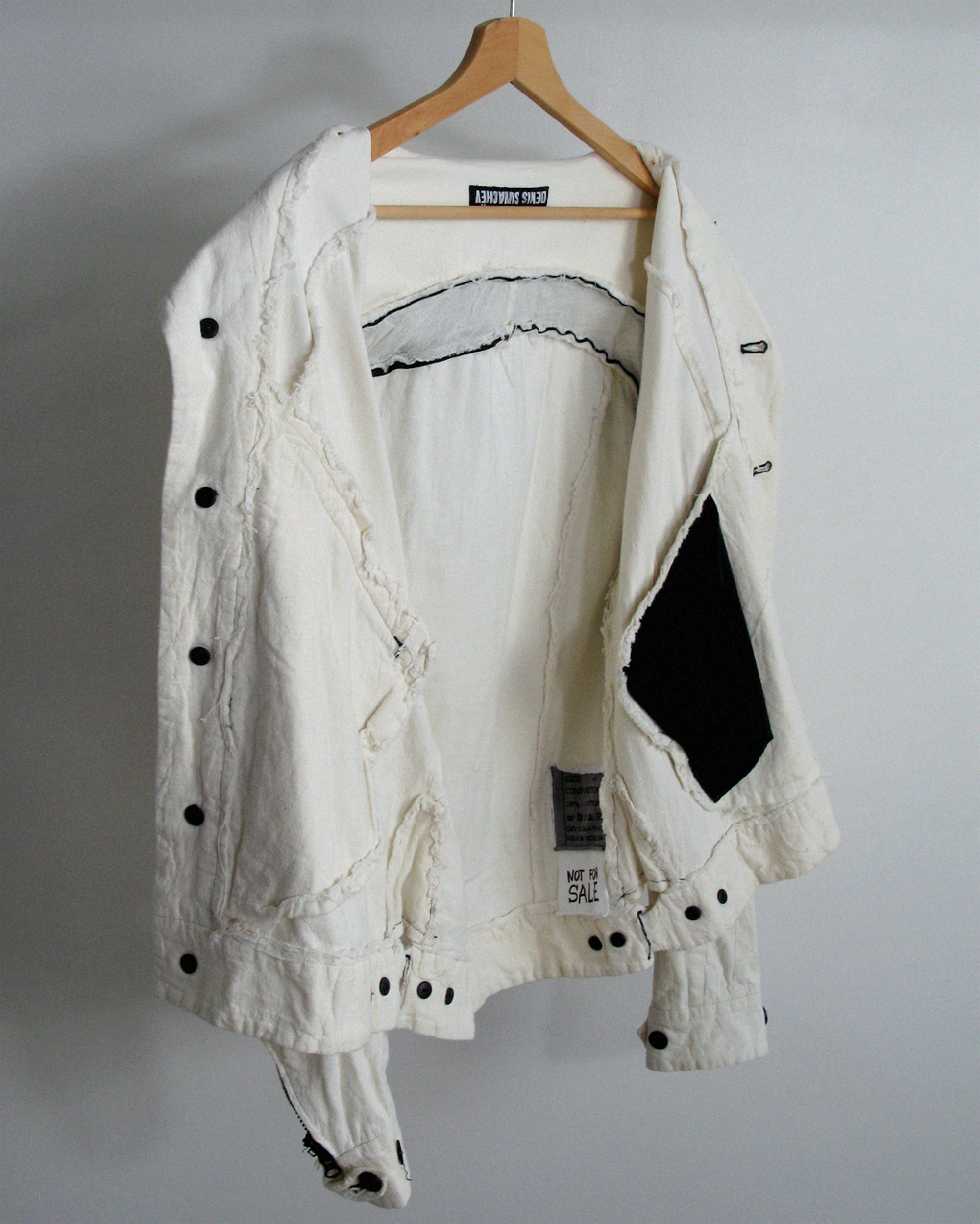 2000s Denis Simachev back-zip cotton jacket