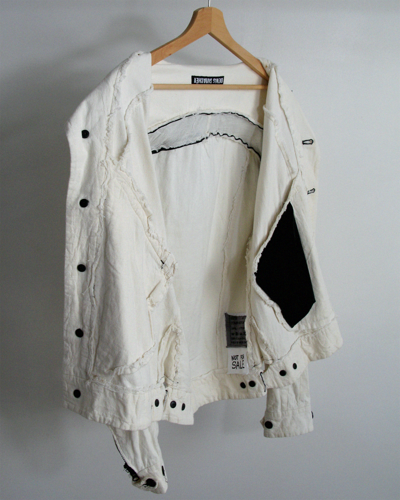 2000s Denis Simachev back-zip cotton jacket