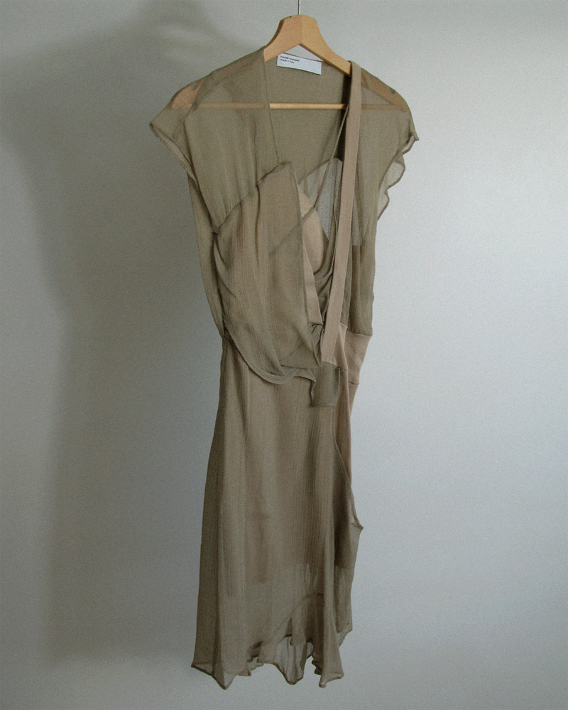 s/s2003 Hussein Chalayan ‘Manifest Destiny’ deconstructed sheer dress