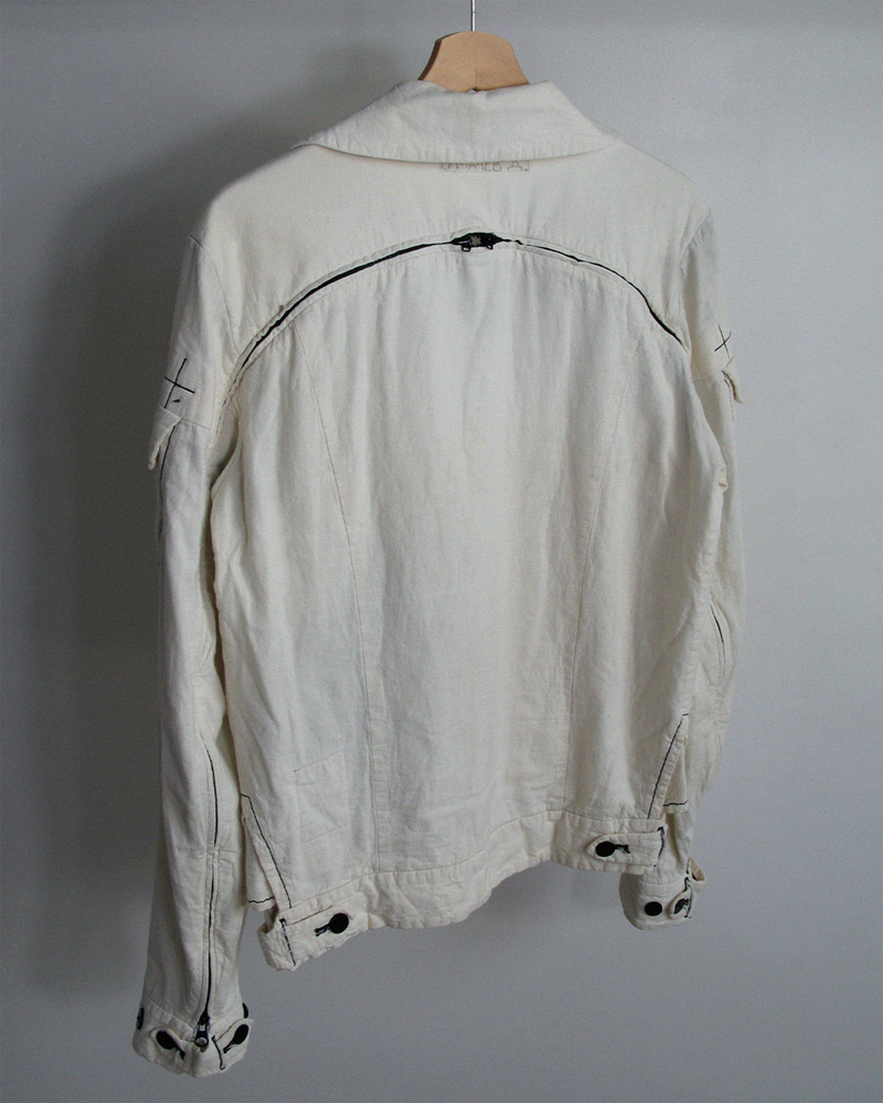 2000s Denis Simachev back-zip cotton jacket