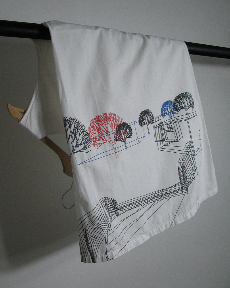 s/s2000 Hussein Chalayan architectural graphic dress