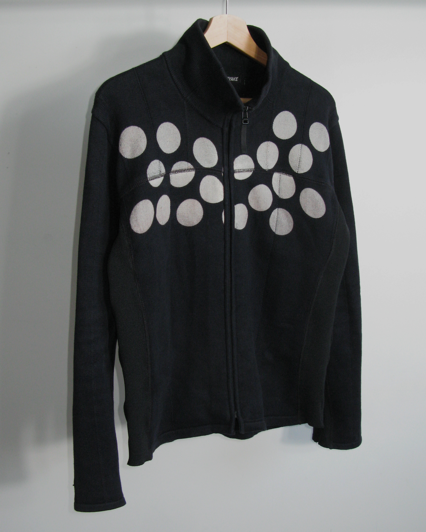 s/s2004 Issey Miyake panelled zip with dot graphic