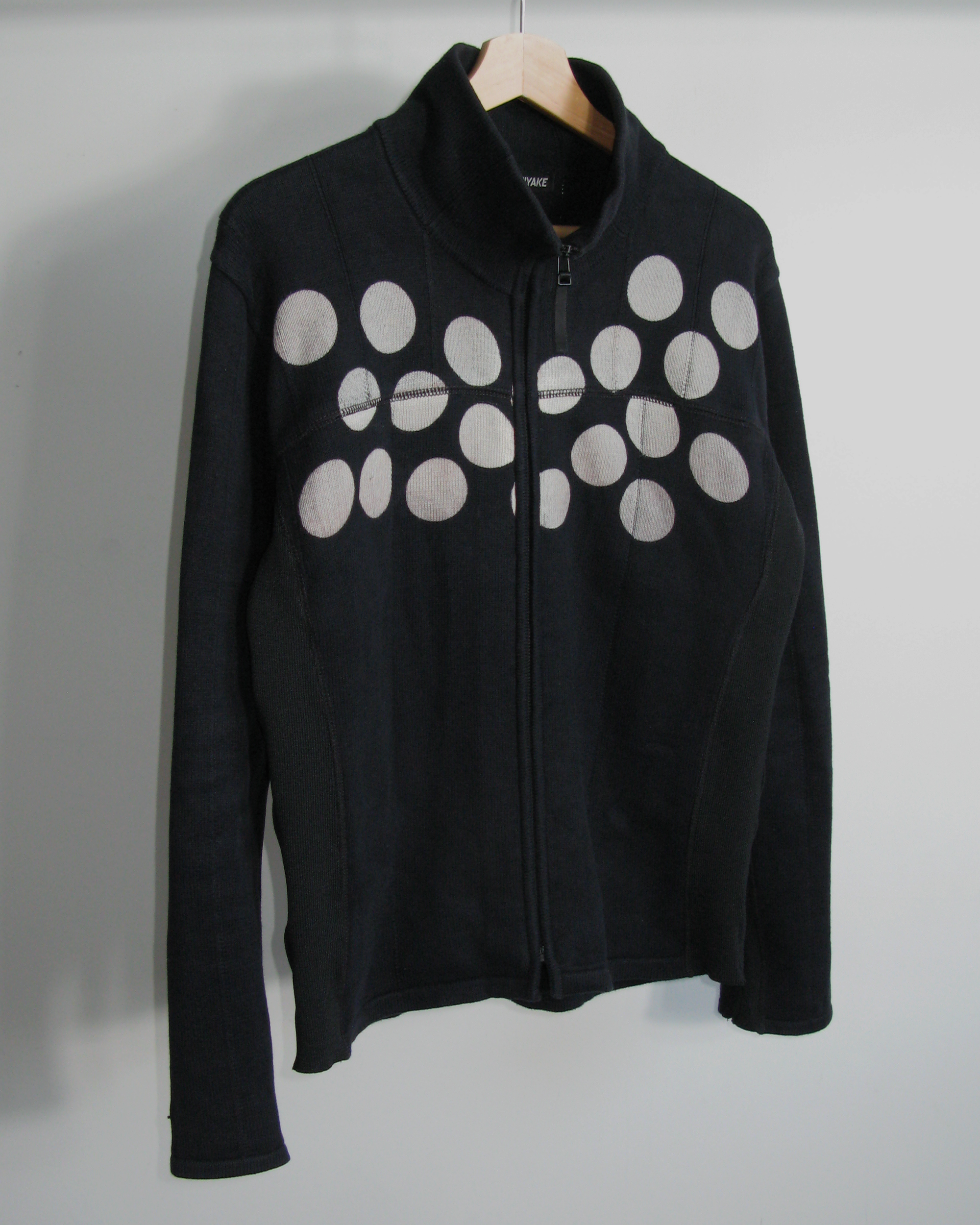 s/s2004 Issey Miyake panelled zip with dot graphic