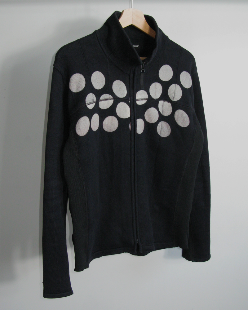 s/s2004 Issey Miyake panelled zip with dot graphic