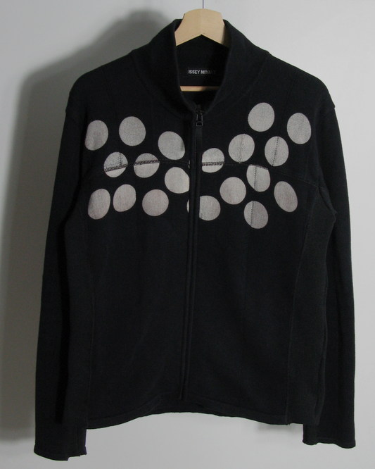 s/s2004 Issey Miyake panelled zip with dot graphic